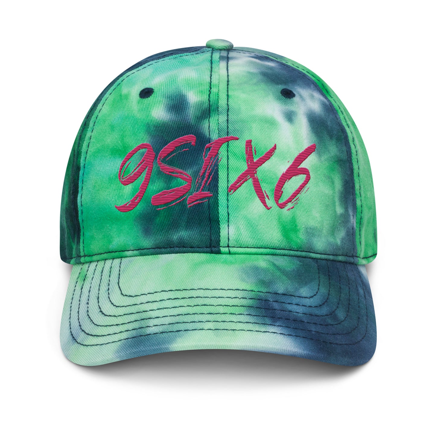 Tie dye hat with 9Six6 Logo